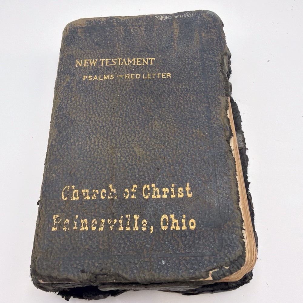 Holy Bible VTG 1941 National Bible Press Pocket New Testament Psalms Red Letter